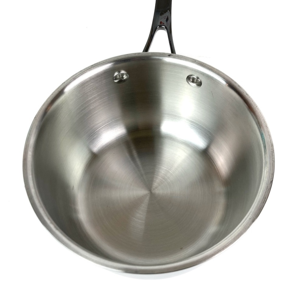 Saucepan Stainless Steel Finish Sharper Image 1.6 Quart Vented Lid Oven Safe